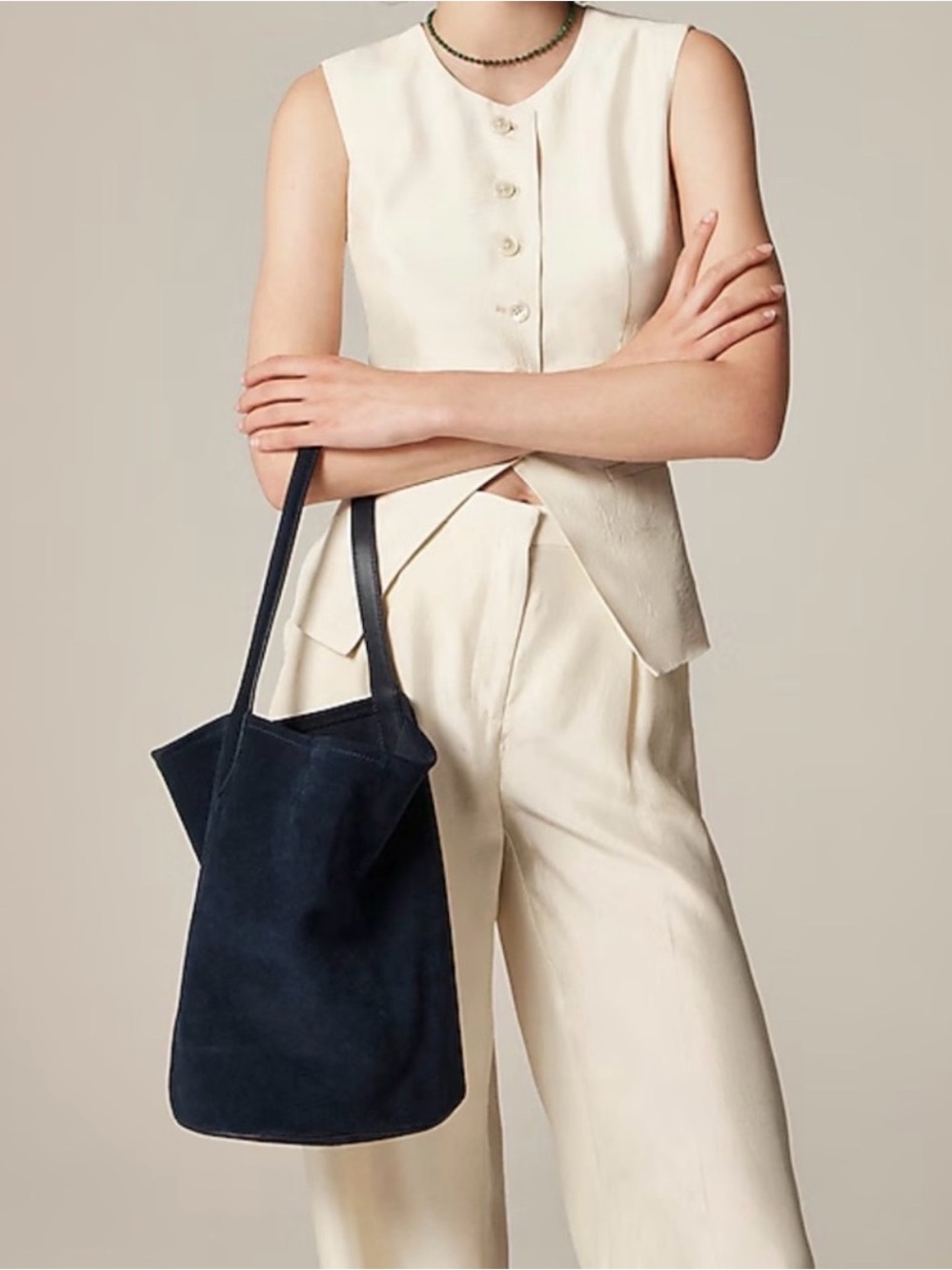 J crew sold out  Berkeley bucket bag. Suede in midnight blue